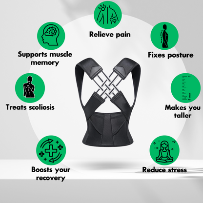 Seurico™ Premium Posture Corrector – Straighten Your Spine & Relieve Pain Instantly