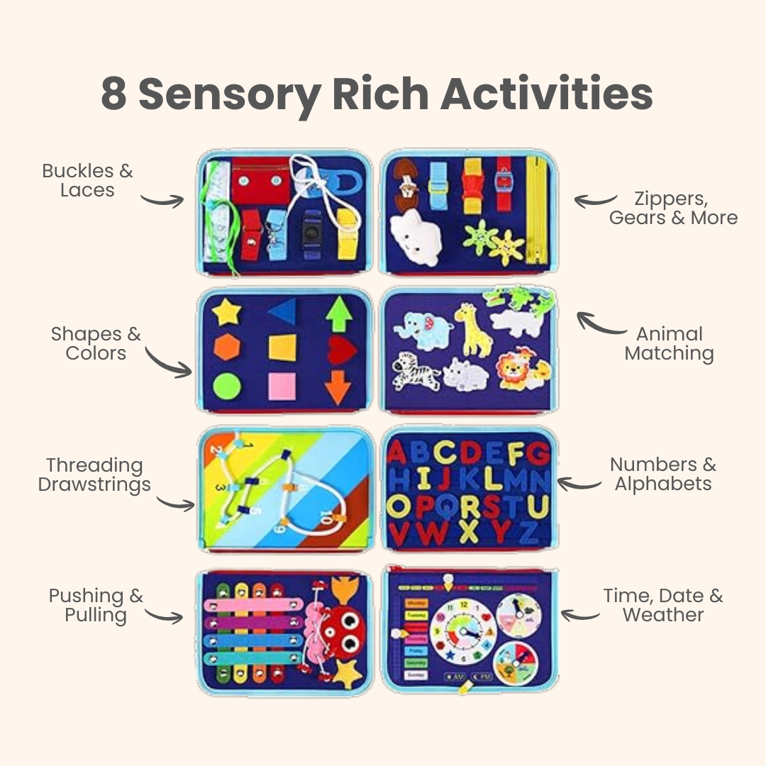Montessori Busy Board – Screen-Free Learning for Toddlers