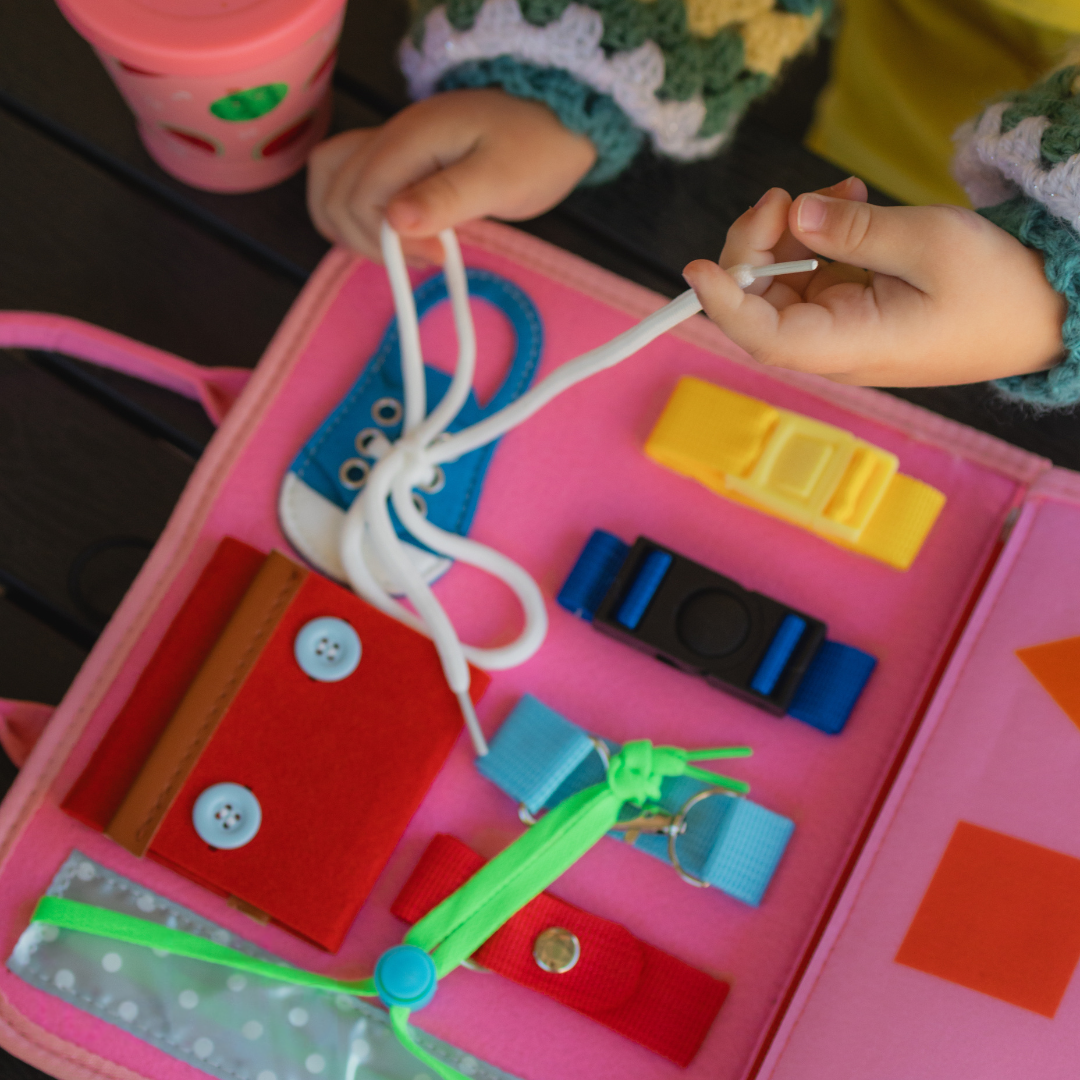 Montessori Busy Board – Screen-Free Learning for Toddlers