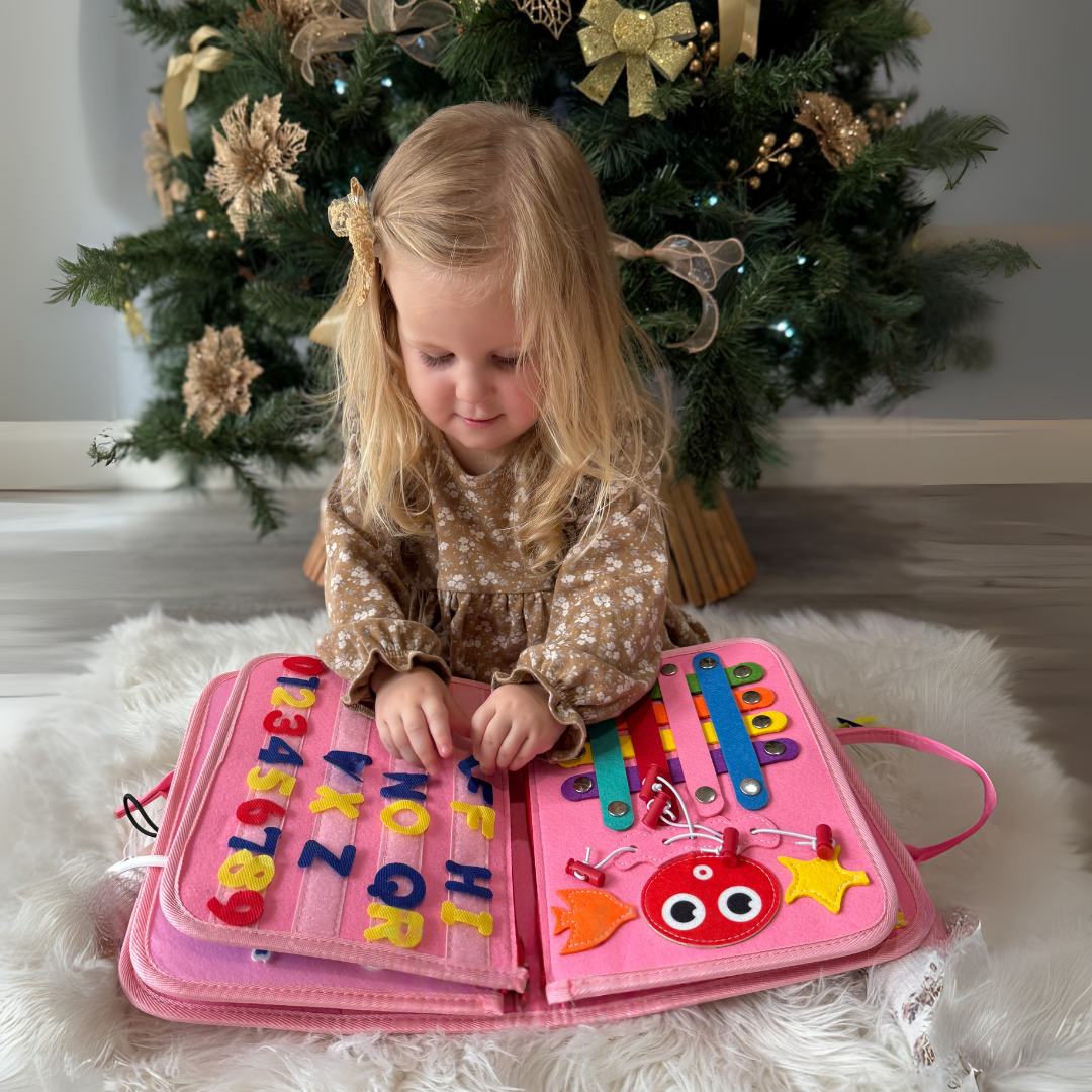 Montessori Busy Board – Screen-Free Learning for Toddlers