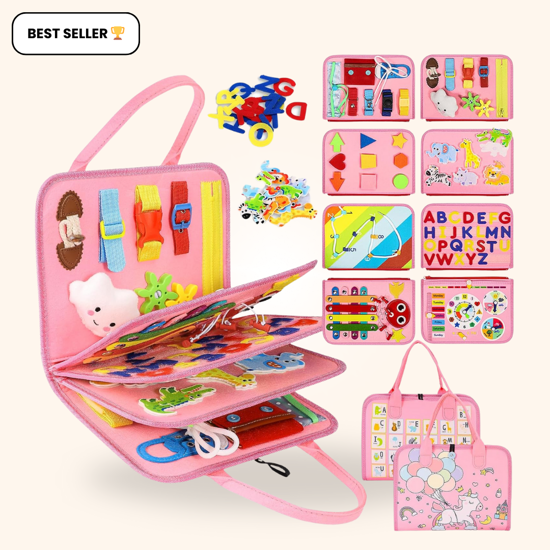 Montessori Busy Board – Screen-Free Learning for Toddlers