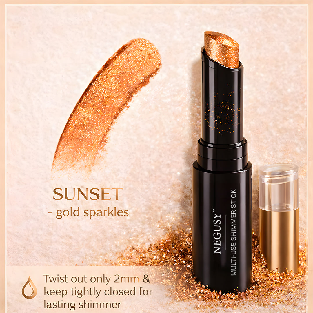 Negusy™ Multi-Use Shimmer Stick | 3-in-1 Illuminator for Eyes, Lips & Body
