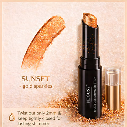 Negusy™ Multi-Use Shimmer Stick | 3-in-1 Illuminator for Eyes, Lips & Body