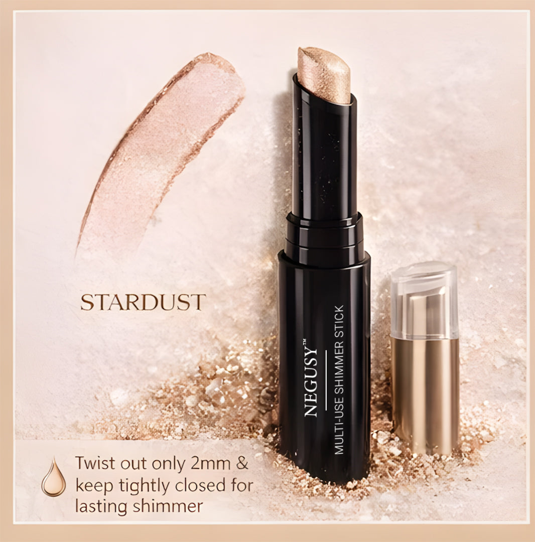 Negusy™ Multi-Use Shimmer Stick | 3-in-1 Illuminator for Eyes, Lips & Body