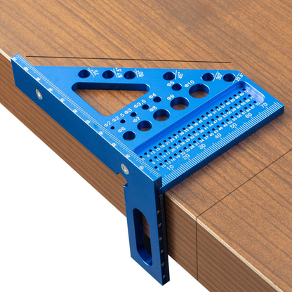 Odeiun™ Premium Aluminum Alloy Triangular Ruler – Dual-Purpose Measuring & Scribing Tool for Woodworking