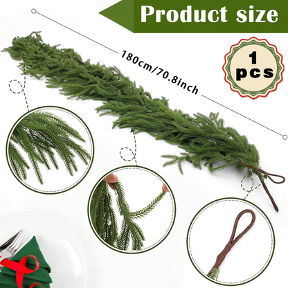 🎅🏻Christmas Sale 50% OFF!! 🎄 Christmas Artificial Norfolk Pine Garland✨
