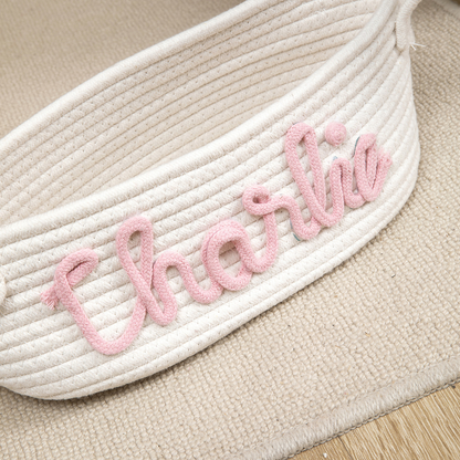 🎁Personalized Cotton Rope Baby Name Basket👶