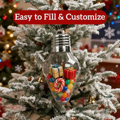 🎄 Christmas Light Bulb Gift Jar