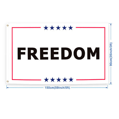250 years of freedom — minimalist all-white patriotic flag for outdoor display