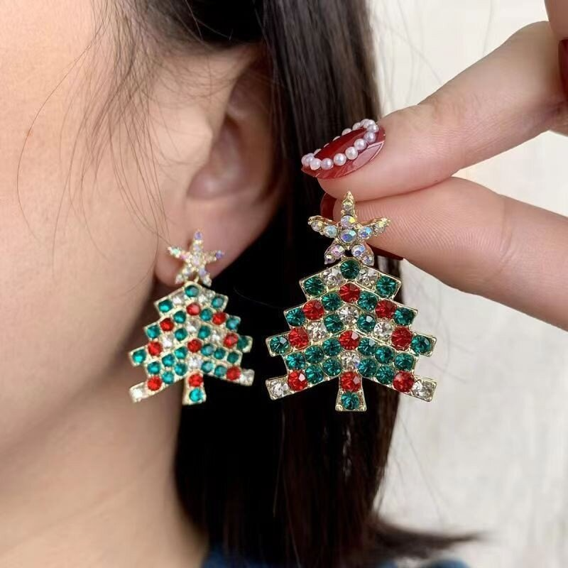 🔥Buy 1 Pair Get 1 Pair Free🔥 Christmas Gift For Her -Shiny Christmas Tree Earrings🎁