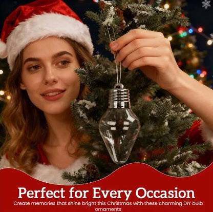 🎄 Christmas Light Bulb Gift Jar