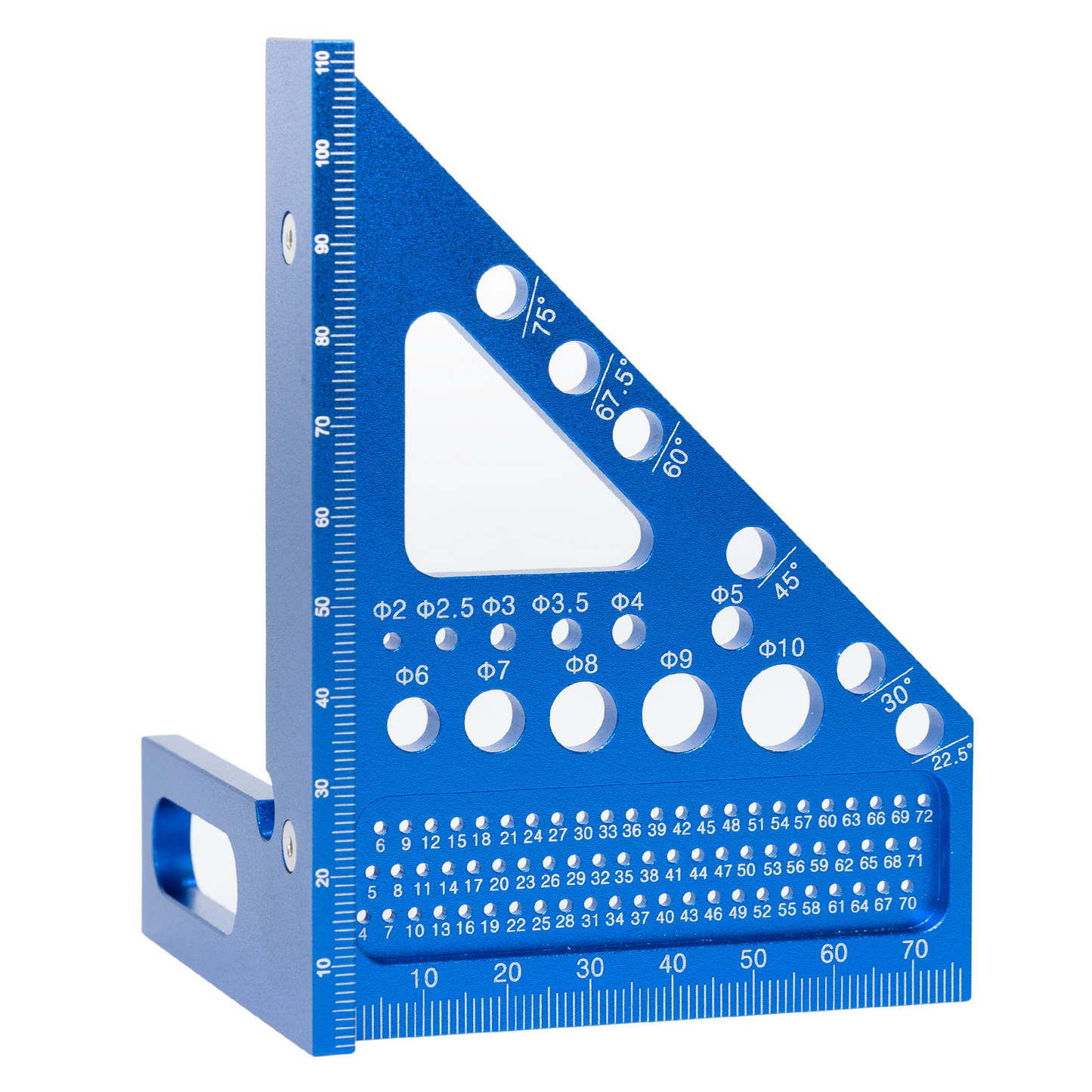 Odeiun™ Premium Aluminum Alloy Triangular Ruler – Dual-Purpose Measuring & Scribing Tool for Woodworking