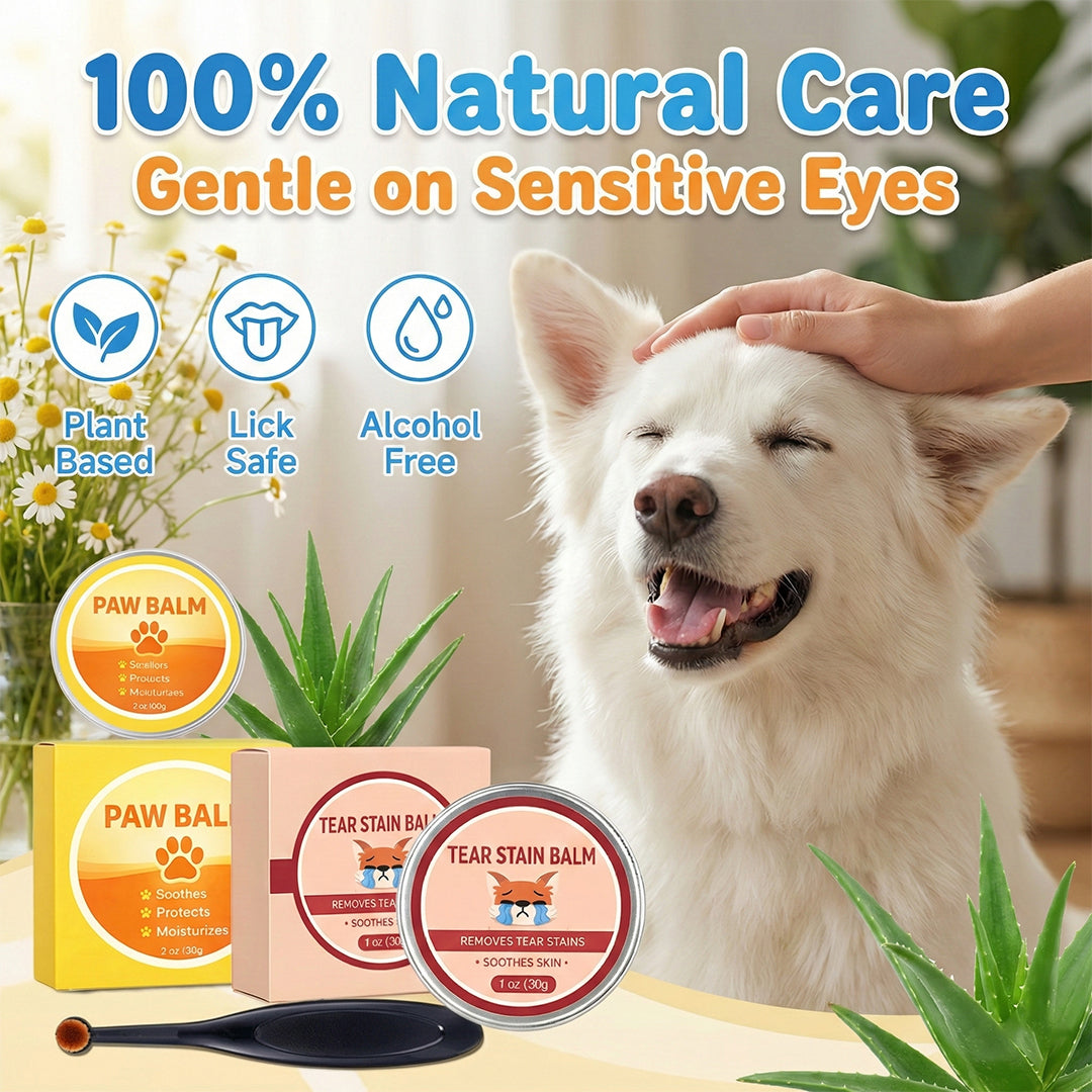 Pet Tear Stain Protection Cream & Brush Set
