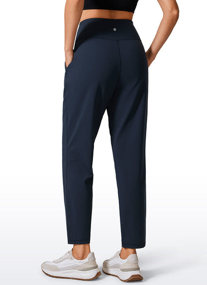 Butterlift Tapered Front Pleated Pants with Pockets 27¡®¡¯