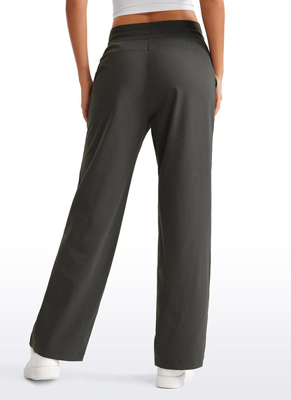 Strech Straight Leg Casual Pants 30'' - High Rise