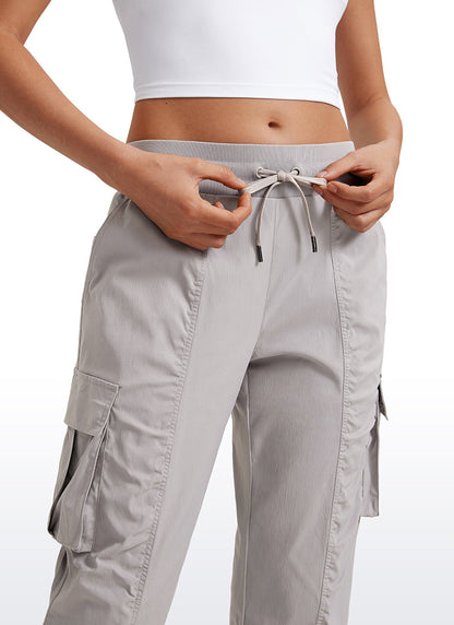 Lightweight Mid Rise Joggers with Pockets 28.5'' - Ruched