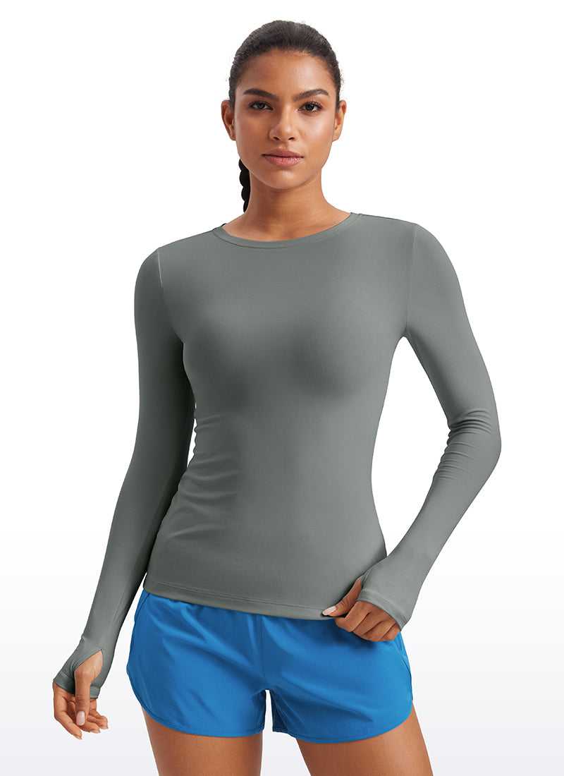 Cloudweight Lightweight Workout Crewneck Long Sleeve with Thumb Hole