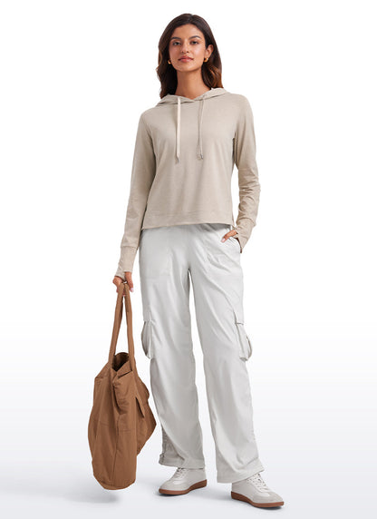 Lightweight Pullover Hoodies with Thumb Holes