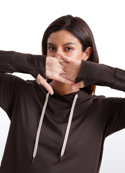 Lightweight Pullover Hoodies with Thumb Holes