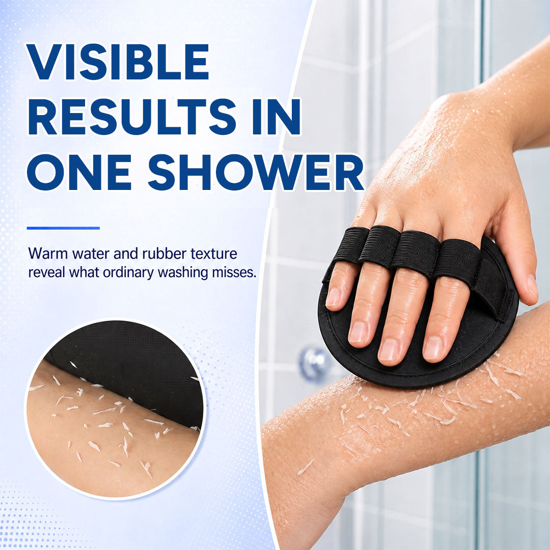 Deep Exfoliating Rubber Body Scrubber (4-Pack)