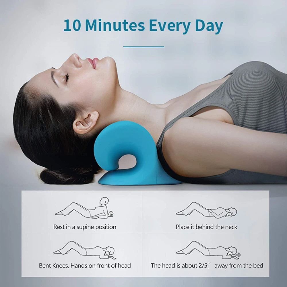 Negusy™ Neck and Shoulder Relaxer – Cervical Traction Device for TMJ Pain Relief, Spine Alignment & Chiropractic Support