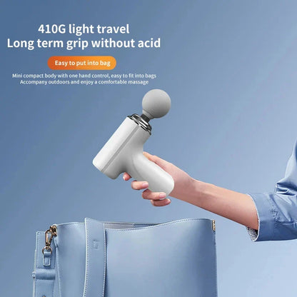 Portable AI Massage Gun – Electric Percussion Massager with 4 Heads & LED Light