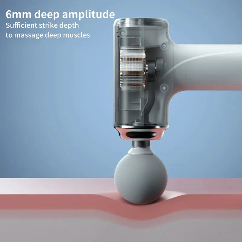 Portable AI Massage Gun – Electric Percussion Massager with 4 Heads & LED Light