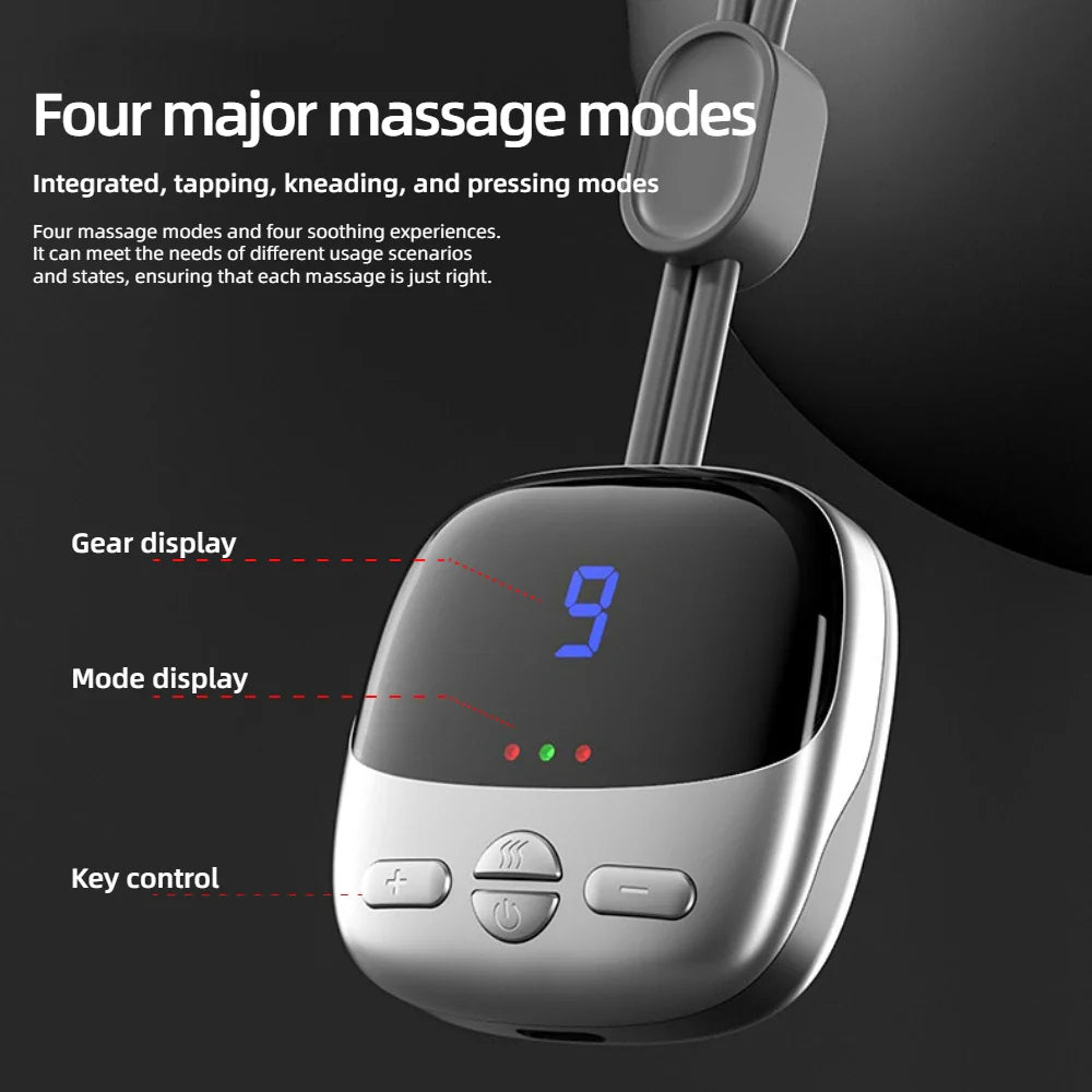 Negusy™ Mini Smart Hanging Neck Massager – Cervical Spine Relief with Heat & Portable Vibration Therapy