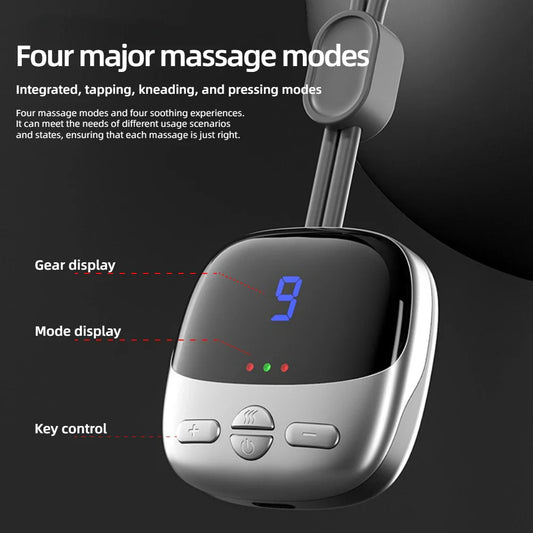 Negusy™ Mini Smart Hanging Neck Massager – Cervical Spine Relief with Heat & Portable Vibration Therapy
