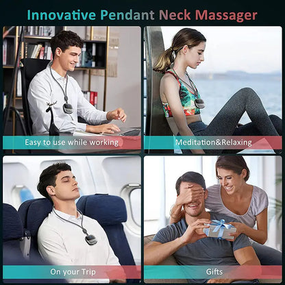 Negusy™ Mini Smart Hanging Neck Massager – Cervical Spine Relief with Heat & Portable Vibration Therapy
