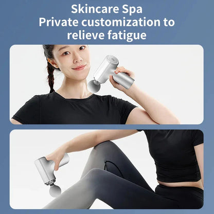 Portable AI Massage Gun – Electric Percussion Massager with 4 Heads & LED Light
