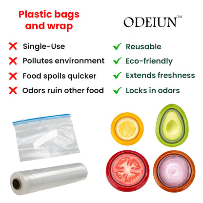 Odeiun™ Silicone Stretch Pods – Eco-Friendly Food Savers
