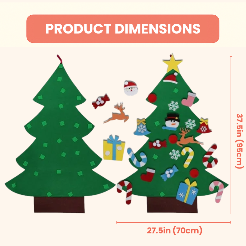 🎄 Montessori Toddler Felt Christmas Tree Set