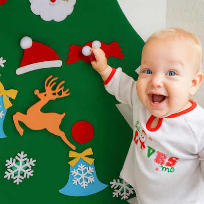 🎄 Montessori Toddler Felt Christmas Tree Set