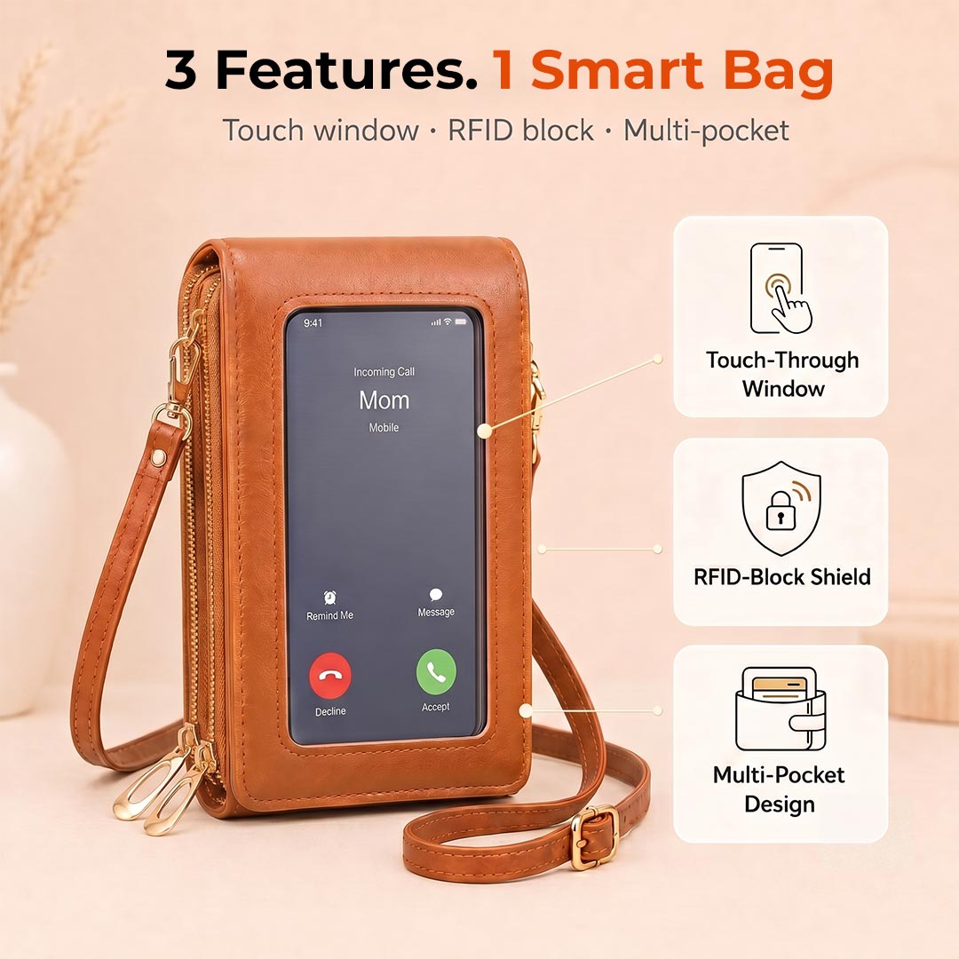 Touch-Thru Crossbody Phone Wallet
