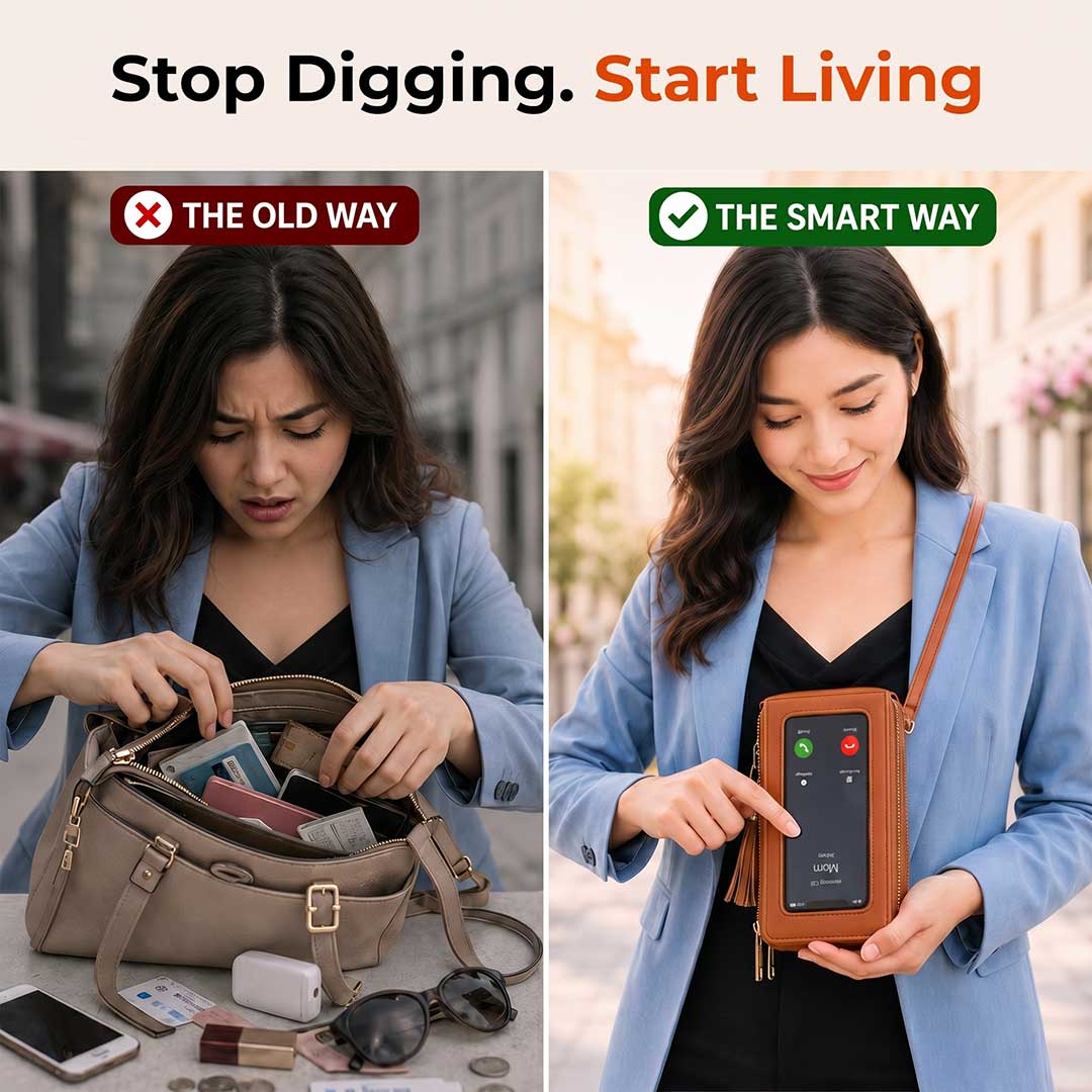 Touch-Thru Crossbody Phone Wallet
