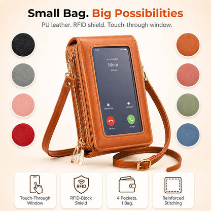 Touch-Thru Crossbody Phone Wallet