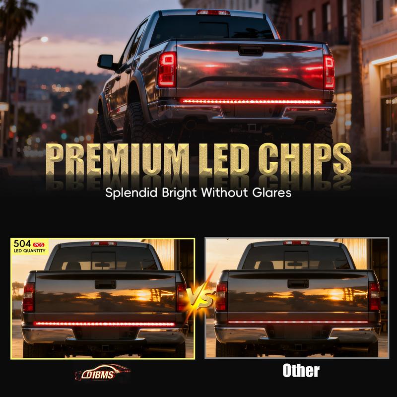 🔥 Triple-Row LED Tailgate Light Bar - 5-Function Weatherproof Strip