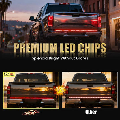🔥 Triple-Row LED Tailgate Light Bar - 5-Function Weatherproof Strip