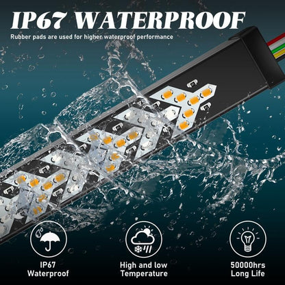 🔥 Triple-Row LED Tailgate Light Bar - 5-Function Weatherproof Strip