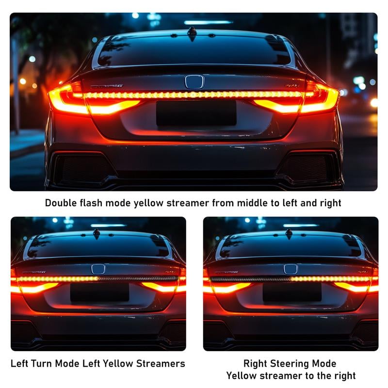 🔥 Triple-Row LED Tailgate Light Bar - 5-Function Weatherproof Strip