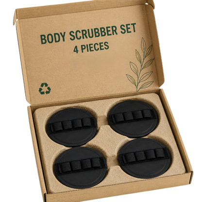Deep Exfoliating Rubber Body Scrubber (4-Pack)