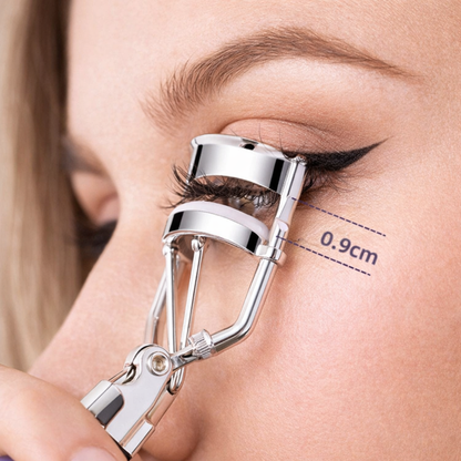 Professional Wide-Angle Eyelash Curler - Stainless Steel Lash Lift Tool with No-Pinch Design, Portable Long-Lasting Sunflower Curls for Beginners