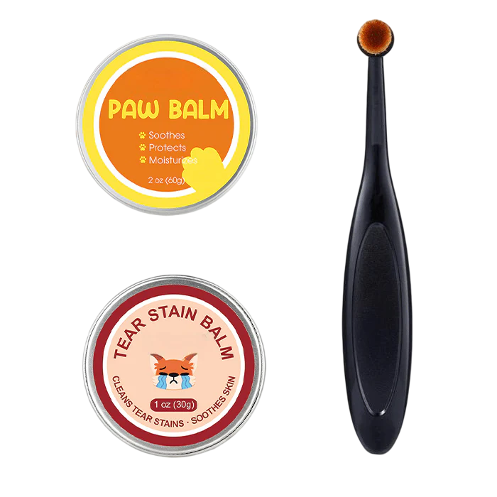 Pet Tear Stain Protection Cream & Brush Set
