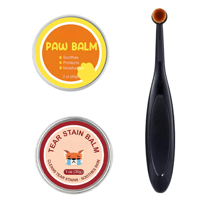 Pet Tear Stain Protection Cream & Brush Set