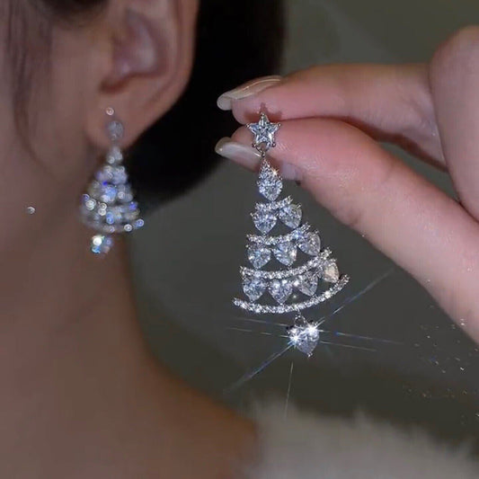 🔥Buy 1 Pair Get 1 Pair Free🔥 Christmas Gift For Her -Shiny Christmas Tree Earrings🎁