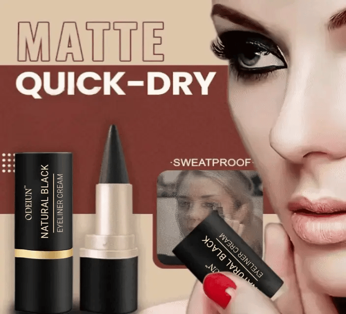 Odeiun™ Natural Black Eyeliner Cream – Smudge-Proof, Waterproof & Long-Lasting for Bold, Defined Eyes