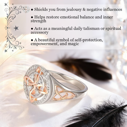 🔥Last Day 50% OFF - 🔮Handmade Witch’s Return-Knot Protection Ring✨