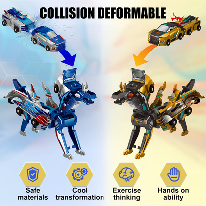 Magnetic Transforming Dinosaur Car – The Ultimate Collision & Change Toy