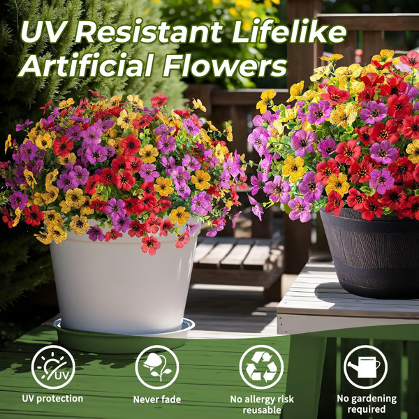 Odeiun™ Lifelike Artificial Flowers – Realistic, Waterproof & Fade-Resistant